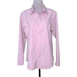 LULULEMON ATHLETICA Women’s Pink Relaxed Fit Button Front Long Sleeve Shirt